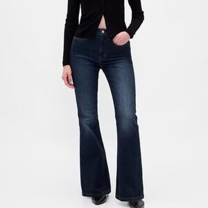 Gap High Rise '70s Flare Jeans Dark Wash Bootcut